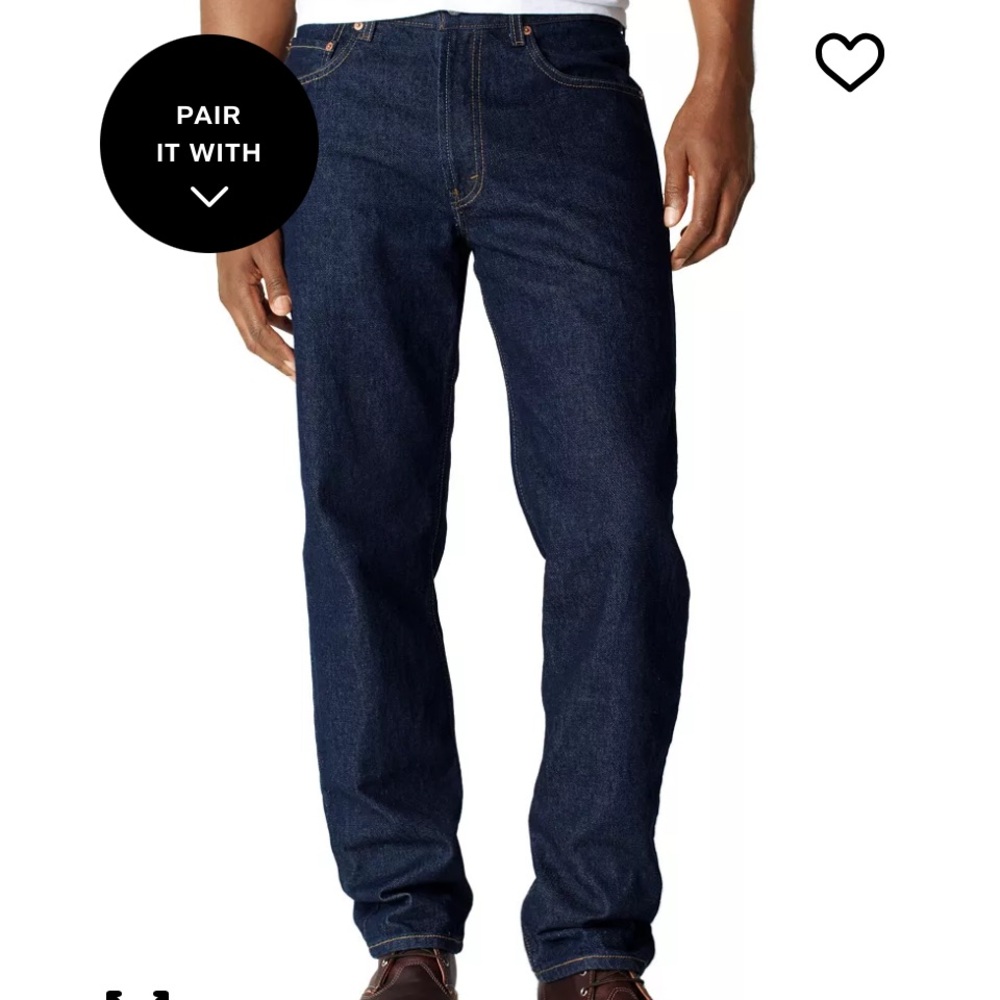 Levi's Men's Dark Wash Men’s Jeans Size 34x29  550s Relaxed Fit NWT